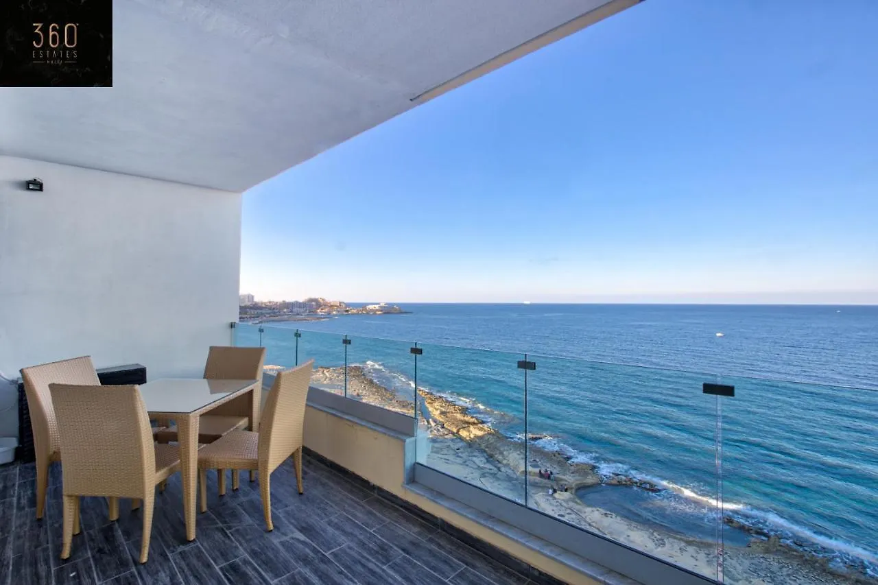Sliema Seafront 3Br - Opposite Beach - Ac & Wifi By 360 Estates