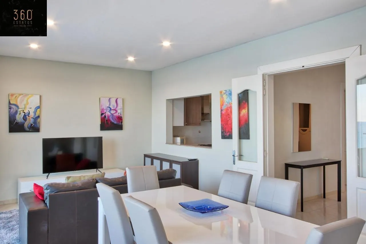 Apartment Sliema Seafront 3Br - Opposite Beach - Ac & Wifi By 360 Estates Malta