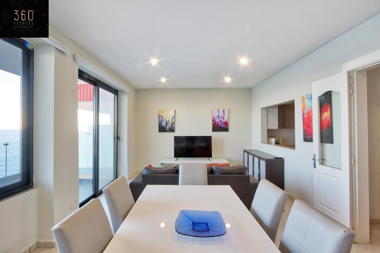 Sliema Seafront 3Br - Opposite Beach - Ac & Wifi By 360 Estates 0*,