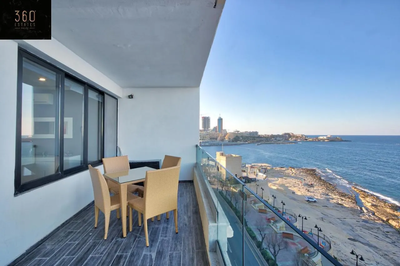 Apartment Sliema Seafront 3Br - Opposite Beach - Ac & Wifi By 360 Estates Malta