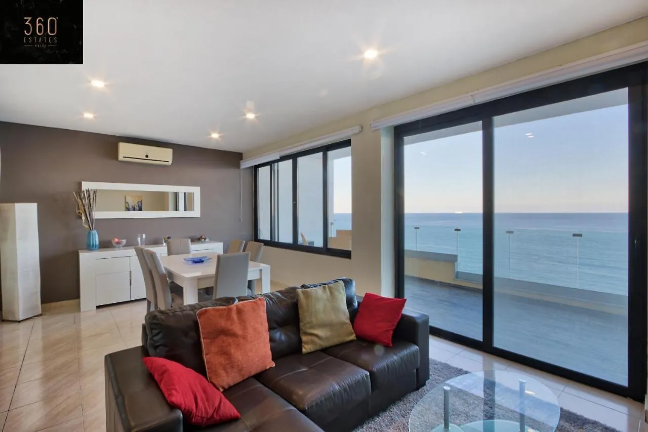 Sliema Seafront 3Br - Opposite Beach - Ac & Wifi By 360 Estates Apartment